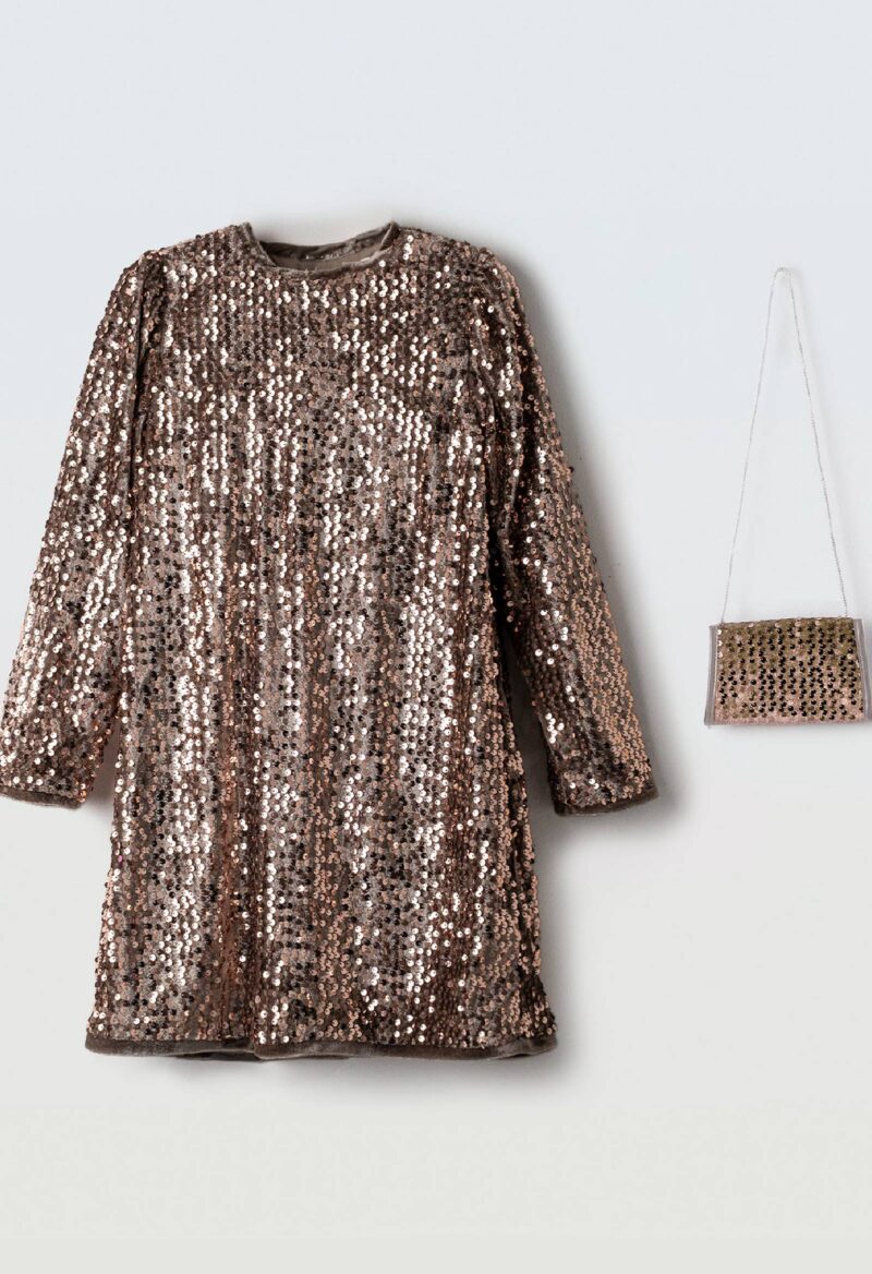 Φόρεμα Ebita 255095  χρυσό μπρονζέ