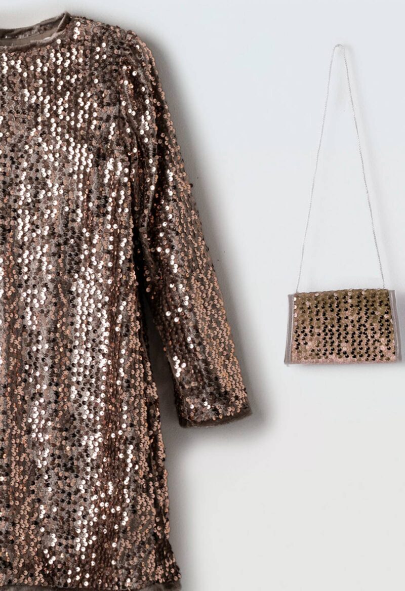 Φόρεμα Ebita 255095  χρυσό μπρονζέ