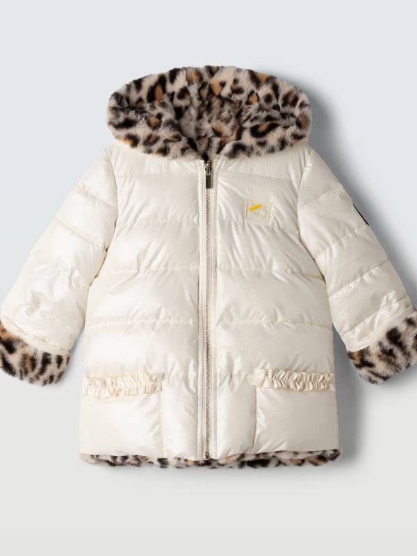 Μπουφάν EBITA 255202 εκρού-animal print