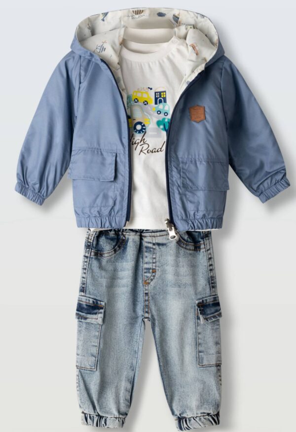 6617 Σετ 3τεμ. HASHTAG 266617 γαλάζιο