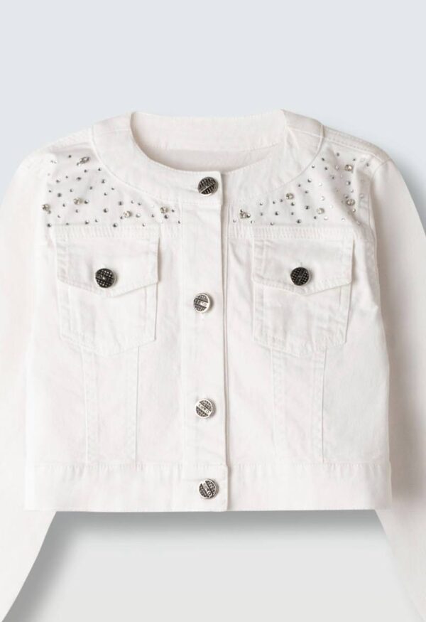 6026-3 Μπουφάν τζιν EBITA 266026 άσπρο