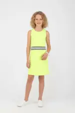 Φόρεμα JOYCE ριπ αμάνικο 2613602 κίτρινο neon