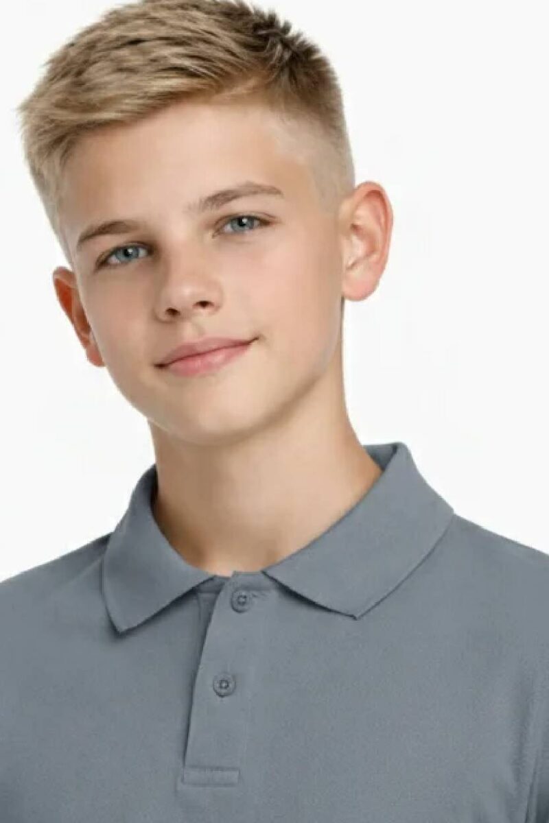 Μπλούζα polo Joyce 2646040 γκρι- μπλε