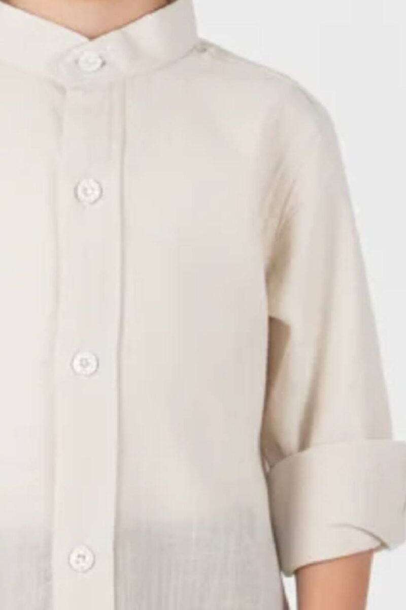 Πουκάμισο mao Joyce 2646503 μπεζ