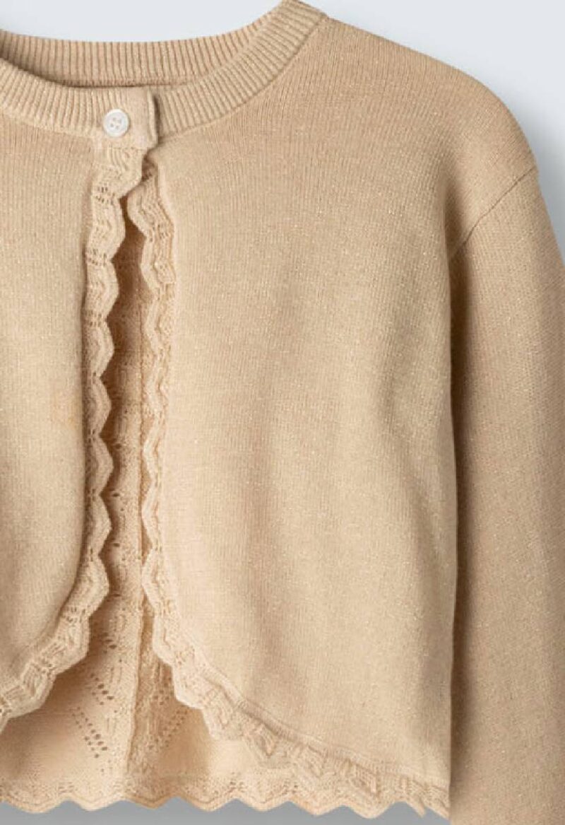 Ζακέτα μπολερό Ebita 266053 μπεζ-χρυσό