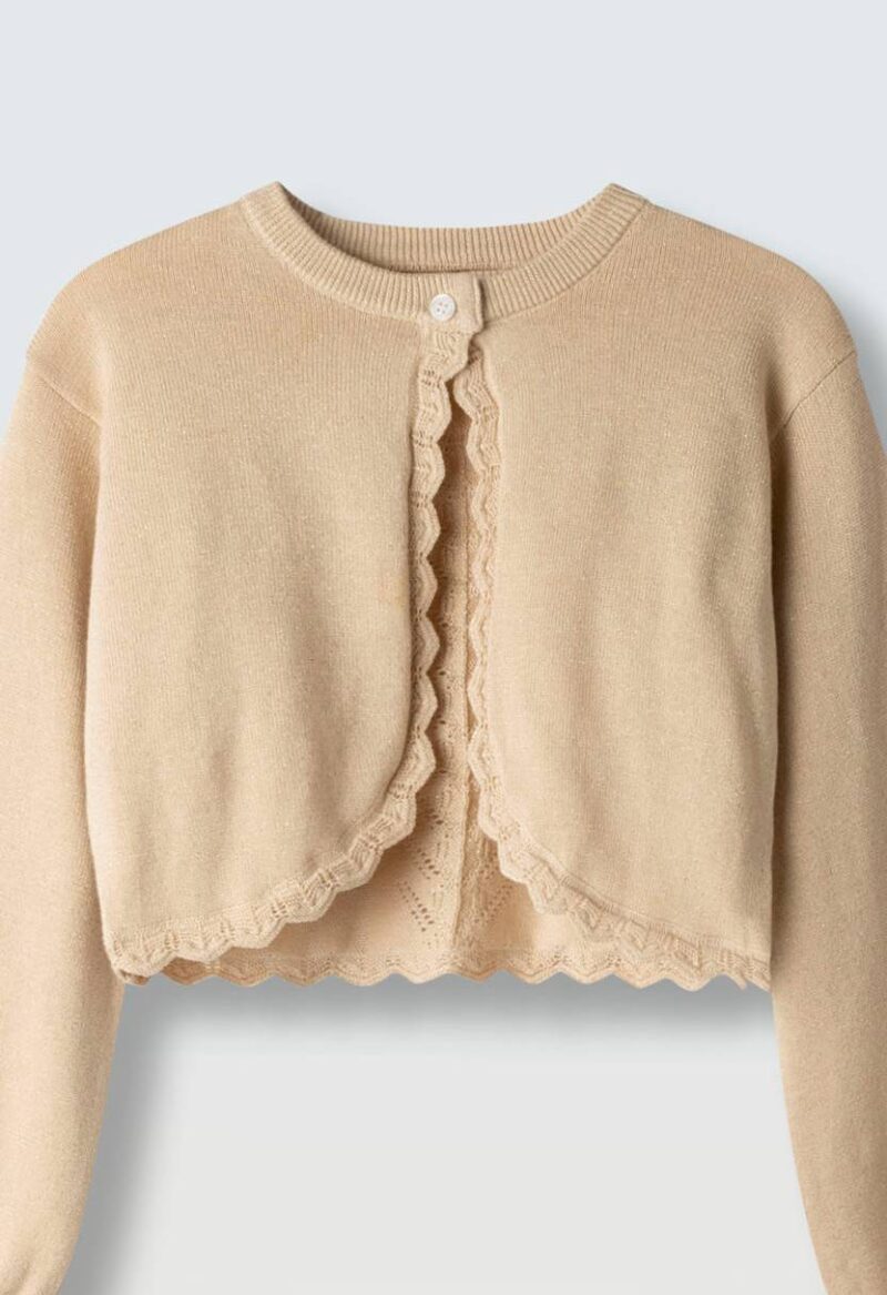 Ζακέτα μπολερό Ebita 266053 μπεζ-χρυσό