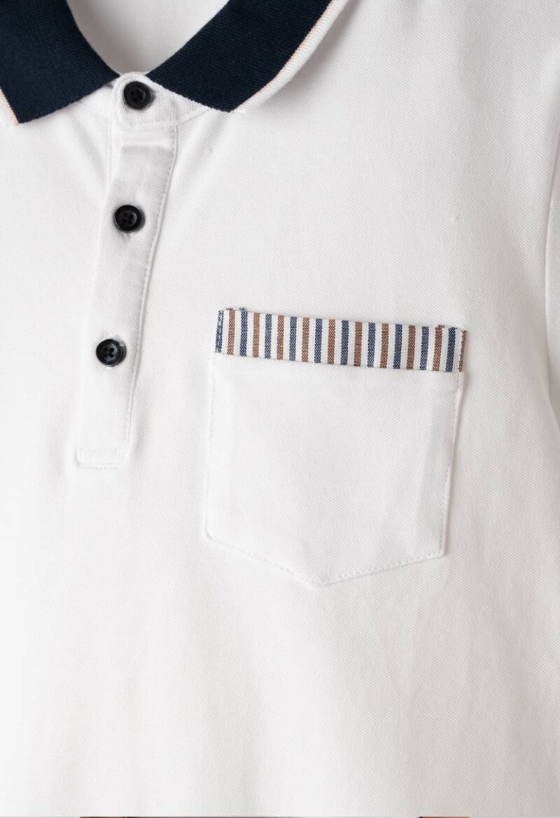 Μπλούζα polo HASHTAG 266719 άσπρο