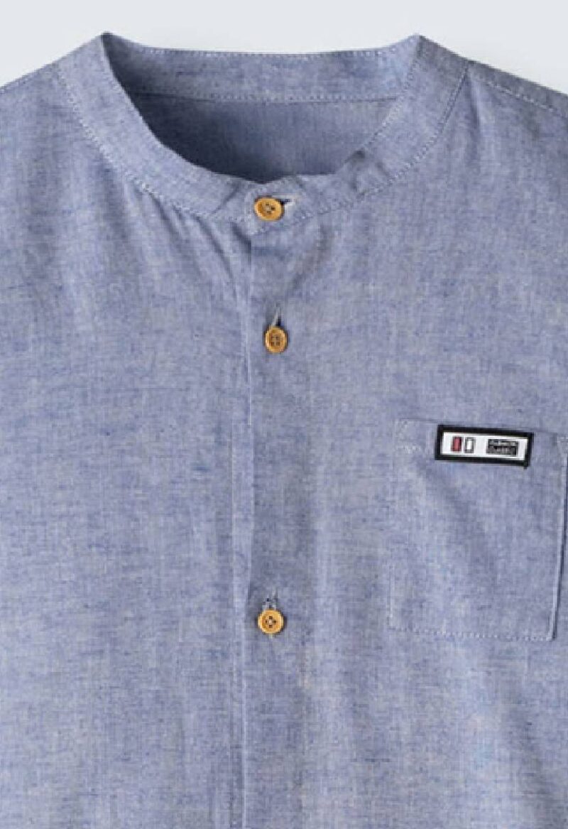 Πουκάμισο  mao Hashtag 266721 μπλε