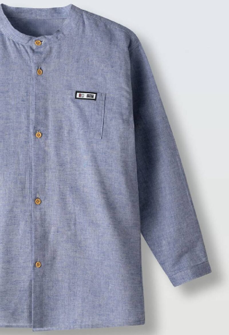 Πουκάμισο  mao Hashtag 266721 μπλε