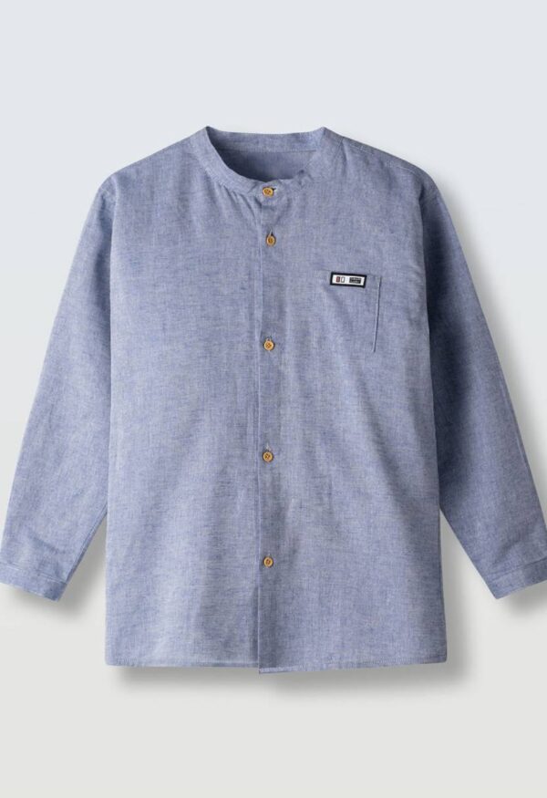 Πουκάμισο  mao Hashtag 266721 μπλε