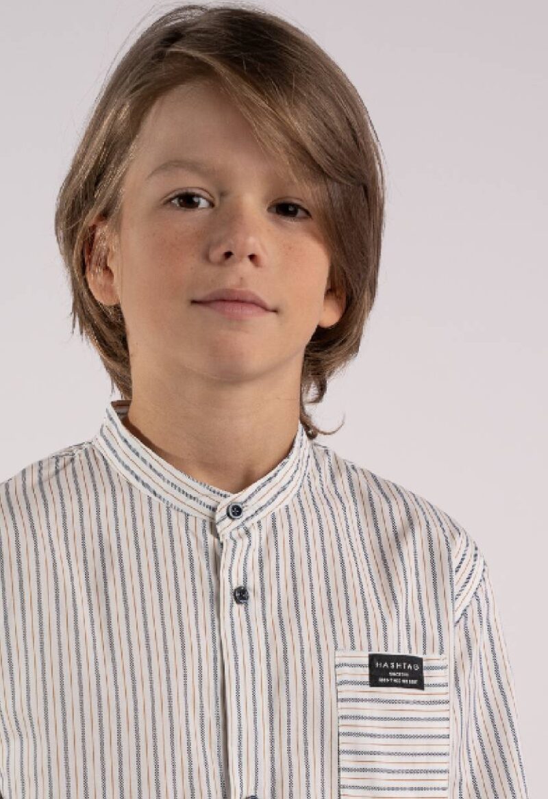 Πουκάμισο  mao Hashtag 266722 άσπρο