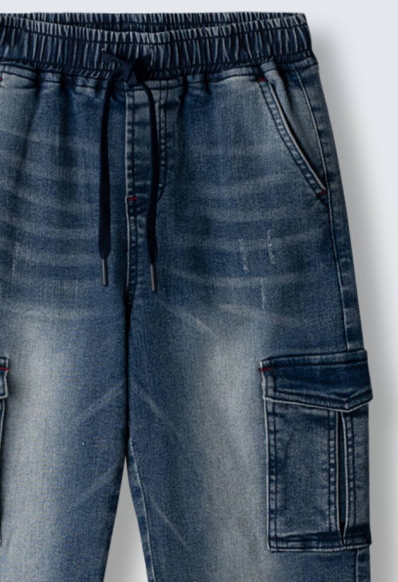 Τζιν παντελόνι cargo Hashtag 266728 μπλε