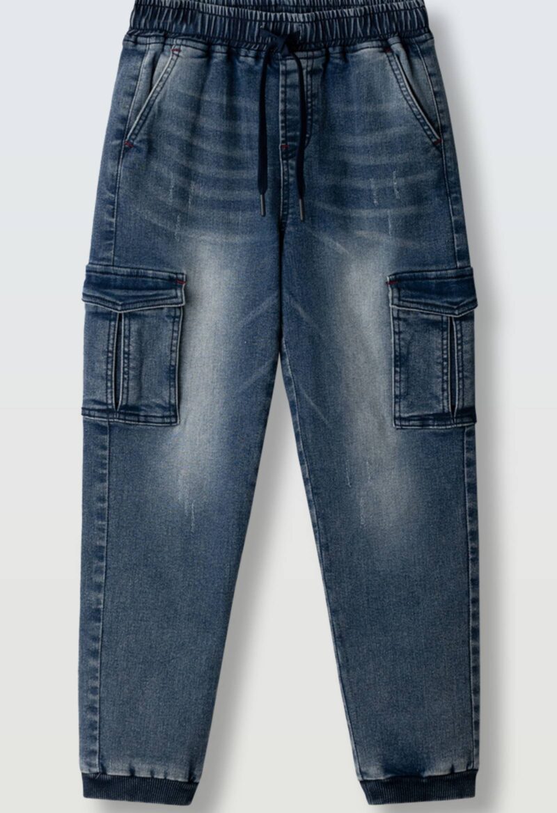 Τζιν παντελόνι cargo Hashtag 266728 μπλε