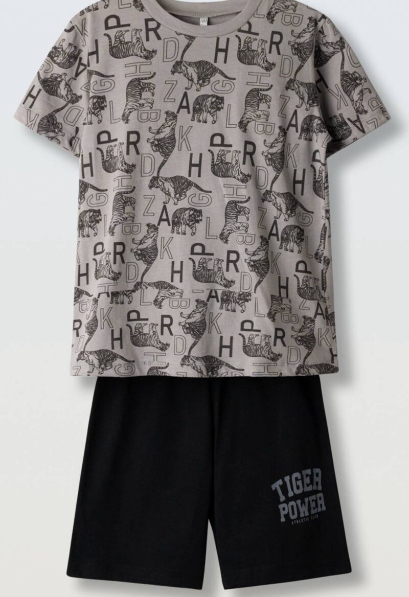 Πιζάμα HASHTAG H-641 γκρι